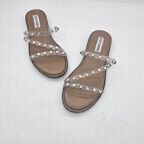 Steve Madden Skyler Strappy Flat Studded Sandals Size 7 - Picture 6 of 13
